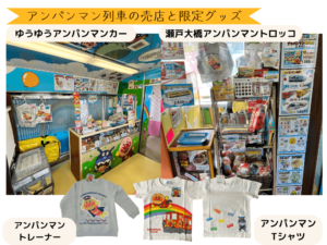 アンパンマン列車の売店と限定グッズ